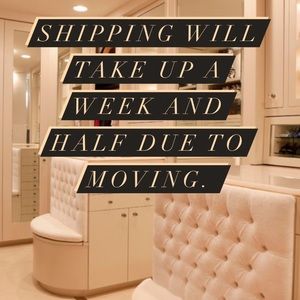 👆For all item, shipping will take up a week and half due to moving.